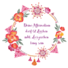 rahmen mit blumen design 100x100 - Persönliche Affirmations-Tasse