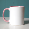 rosa tasse 100x100 - "Ich lebe Frieden und Freude" - Tasse